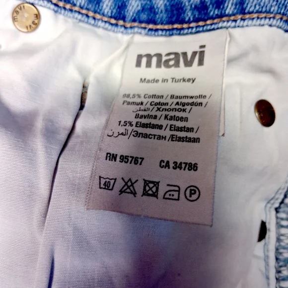 Mavi Frayed Light Blue Jean Shorts - Picture 4 of 6